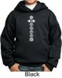 Kids Yoga Hoodie 7 Chakras White Print Youth Hoody