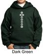 Kids Yoga Hoodie 7 Chakras White Print Youth Hoody