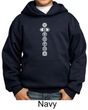 Kids Yoga Hoodie 7 Chakras White Print Youth Hoody