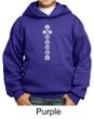 Kids Yoga Hoodie 7 Chakras White Print Youth Hoody