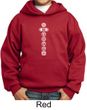 Kids Yoga Hoodie 7 Chakras White Print Youth Hoody