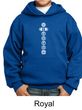 Kids Yoga Hoodie 7 Chakras White Print Youth Hoody
