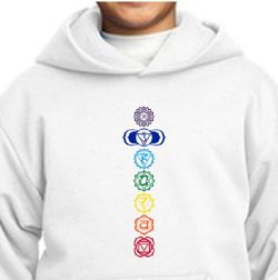 Kids Yoga Hoodie 7 Colored Chakras Youth Hoody