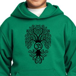 Kids Yoga Hoodie Black Bodhi Tree Hoody