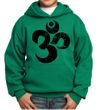 Kids Yoga Hoodie Black Distressed OM Hoody