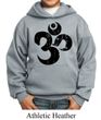 Kids Yoga Hoodie Black Distressed OM Hoody