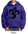 Kids Yoga Hoodie Black Distressed OM Hoody