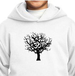 Kids Yoga Hoodie Black Tree of Life Youth Hoody