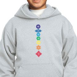 Kids Yoga Hoodie Floral Chakras Hoody