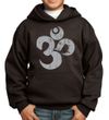 Kids Yoga Hoodie Grey Distressed OM Hoody