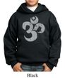 Kids Yoga Hoodie Grey Distressed OM Hoody