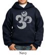 Kids Yoga Hoodie Grey Distressed OM Hoody