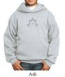 Kids Yoga Hoodie Grey Namaste Lotus Hoody