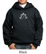 Kids Yoga Hoodie Grey Namaste Lotus Hoody