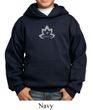 Kids Yoga Hoodie Grey Namaste Lotus Hoody