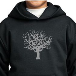 Kids Yoga Hoodie Grey Tree of Life Youth Hoody
