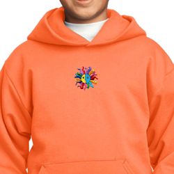 Kids Yoga Hoodie Hippie Sun Patch Middle Print Hoody