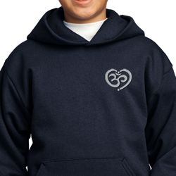 Kids Yoga Hoodie OM Heart Pocket Print Hoody