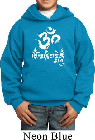 Kids Yoga Hoodie OM Mani Padme Hum Hoody