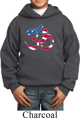 Kids Yoga Hoodie Patriotic Om Hoody