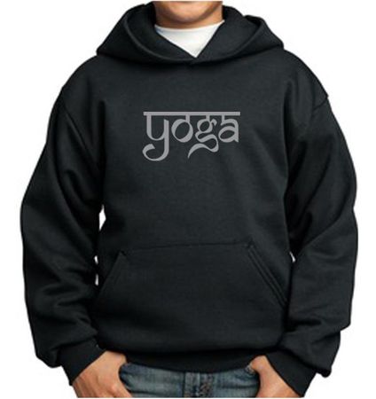 Kids Yoga Hoodie Sanskrit Yoga Text Youth Hoody