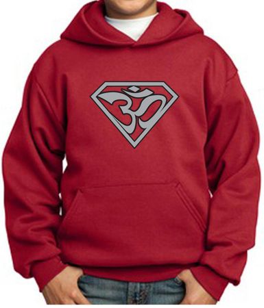 Kids Yoga Hoodie Super OM Youth Hoody