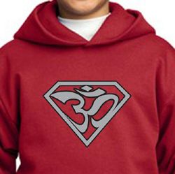 Kids Yoga Hoodie Super OM Youth Hoody