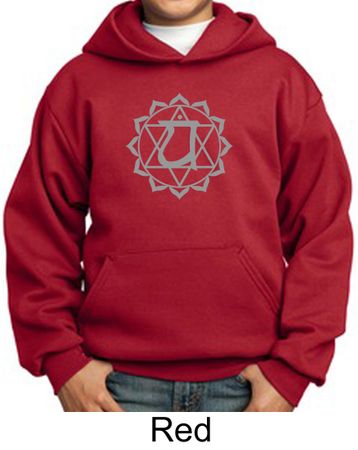 Kids Yoga Hoodie Sweatshirt Anahata Heart Chakra Youth Hoody