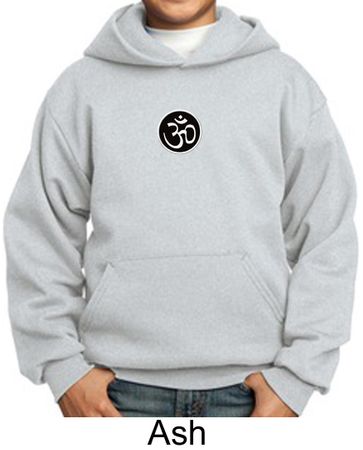 Kids Yoga Hoodie Sweatshirt Aum Patch Sanskrit Youth Hoody