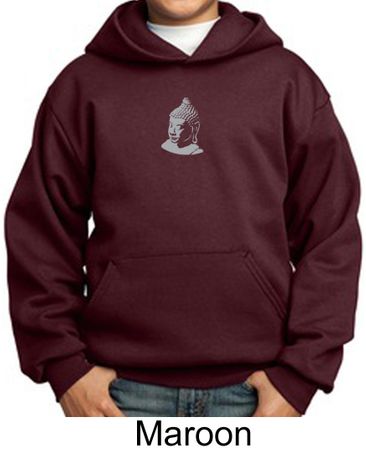Kids Yoga Hoodie Sweatshirt Buddha Buddhist Small Print Youth Hoody