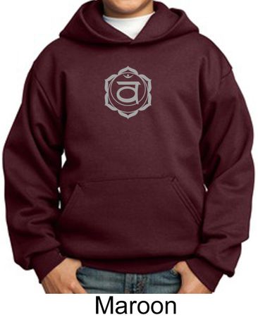 Kids Yoga Hoodie Sweatshirt Swadhisthana Chakra Symbol Youth Hoody