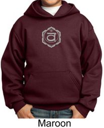 Kids Yoga Hoodie Sweatshirt Swadhisthana Chakra Symbol Youth Hoody