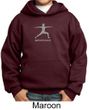 Kids Yoga Hoodie Sweatshirt Warrior 2 Pose Meditation Youth Hoody