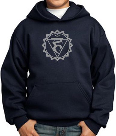 Kids Yoga Hoodie Vishuddha Chakra Meditation Youth Hoody