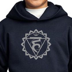 Kids Yoga Hoodie Vishuddha Chakra Meditation Youth Hoody
