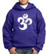 Kids Yoga Hoodie White Distressed OM Hoody