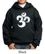 Kids Yoga Hoodie White Distressed OM Hoody