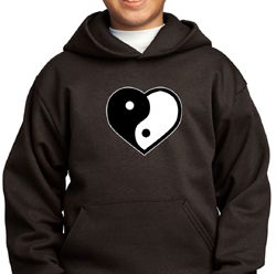 Kids Yoga Hoodie Yin Yang Heart Hoody