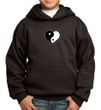 Kids Yoga Hoodie Yin Yang Heart Small Print Hoody