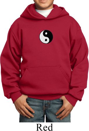 Kids Yoga Hoodie Yin Yang Patch Small Print Hoody