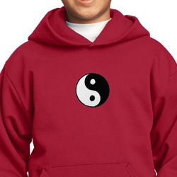 Kids Yoga Hoodie Yin Yang Patch Small Print Hoody
