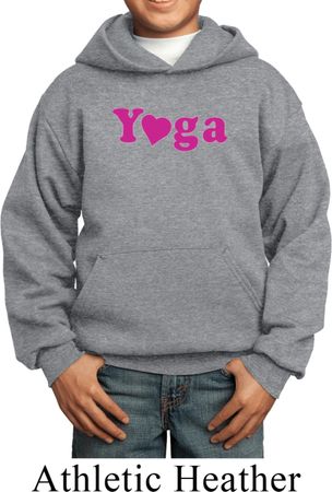 Kids Yoga Hoodie Yoga Heart Neon Hoody