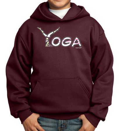 Kids Yoga Hoodie Yoga Spelling Hoody