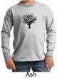 Kids Yoga Long Sleeve Black Tree of Life Youth Long Sleeve
