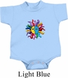 Kids Yoga Romper Hippie Sun Patch Middle Print Onesie