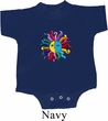 Kids Yoga Romper Hippie Sun Patch Middle Print Onesie