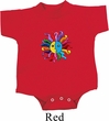 Kids Yoga Romper Hippie Sun Patch Middle Print Onesie