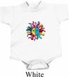 Kids Yoga Romper Hippie Sun Patch Middle Print Onesie