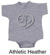 Kids Yoga Romper OM Heart Small Print Onesie