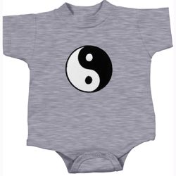 Kids Yoga Romper Yin Yang Patch Small Print Onesie